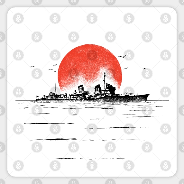 WW2 Japanese warships Sticker by TrocaBoo